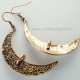 Bronze earrings "Mėnuliai su variu"-3