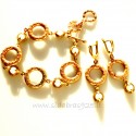 Bronze jewellery set "Gold hoops"