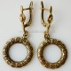 Brass earrings "Bubbles flowers"-2