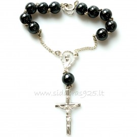 Rosaries on hand with onyx RRHE 1