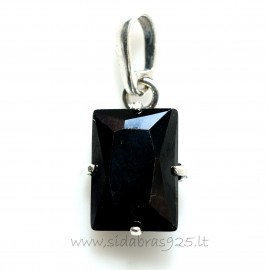 Pendant with black zirconia P483-J