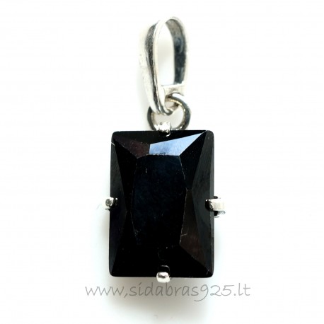 Pendant with black zirconia P483-J