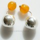 Earrings with Amber "Amber with bubble"-3