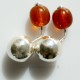 Earrings with Amber "Amber with bubble"-4