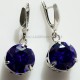 Earrings with Zirconia "Violetinis ažūras"-3