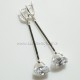 Earrings with Zirconia "Baltas laivelis"-3