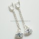Earrings with chain and zircon-3