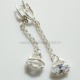 Earrings with chain and zircon-4