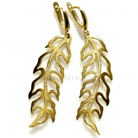 Brass earrings "Lapeliai"