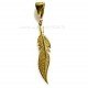 Brass pendant ŽP "Plunksnelė"-1