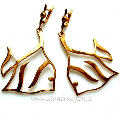 Bronze earrings BA "Žuvys"