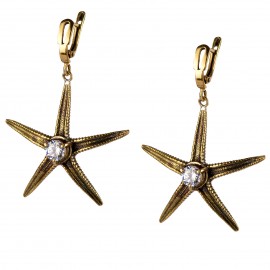 Brass earrings "Star of the Sea" ŽA320