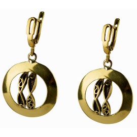 Brass earrings "Žuvys" ŽA301
