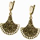 Brass earrings "Vėduoklės" ŽA244-1
