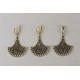Brass earrings "Vėduoklės" ŽA244-5