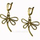 Brass earrings "Dragonfly" ŽA568-1