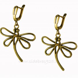 Brass earrings "Dragonfly" ŽA568
