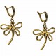 Brass earrings "Dragonfly" ŽA568-2