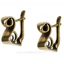 Brass earrings ŽA200 "Gulbė"