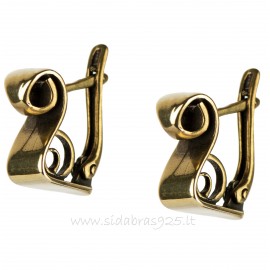 Brass earrings ŽA200 "Gulbė"