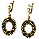 Brass earrings ŽA602 "Bubble Ring"