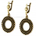 Brass earrings ŽA602 "Bubble Ring"