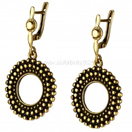 Brass earrings ŽA602 "Bubble Ring"