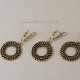 Brass earrings ŽA602 "Bubble Ring"-3