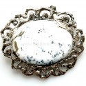 Brooch with Landscape Agate S499
