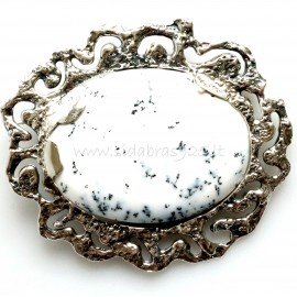 Brooch with Landscape Agate S499