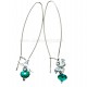 Earrings with Swarovski "Ribbon"-1