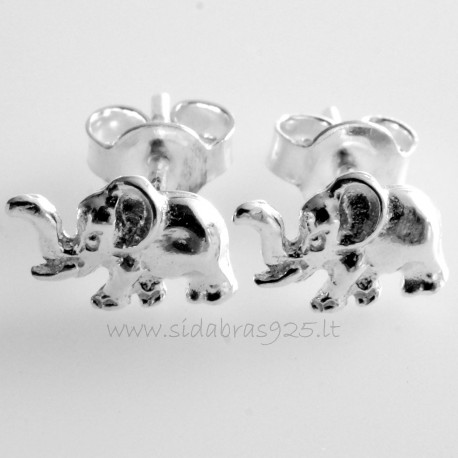 Earrings small minimalist "Elephant" A729