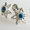 Earrings with heavenly colored Swarovski