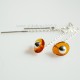 Earrings with amber on the chain-5