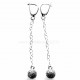 Earrings with a bubble on the chain "Burbuliukas"-1