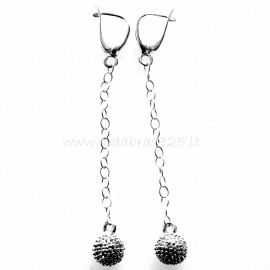 Earrings with a bubble on the chain "Burbuliukas"