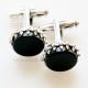 Silver Cufflinks with Onyx-2