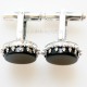 Silver Cufflinks with Onyx-3