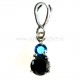 Pendant with blue and black zirconia "Felicite"-1