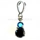 Pendant with blue and black zirconia "Felicite"-1