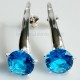Earrings with Zircon: White, Orange, Blue A731-7
