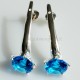 Earrings with Zircon: White, Orange, Blue A731-3