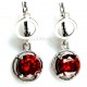 Earrings with bordeaux Zirconia-1