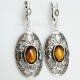 Earrings with "Tiger Eye" Stone A493-3