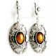 Earrings with "Tiger Eye" Stone A493-1