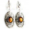 Earrings with "Tiger Eye" Stone A493