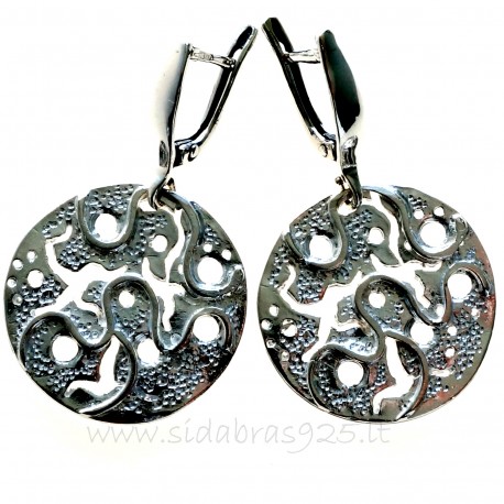 Earrings openwork circle A735