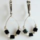 Earrings "Hematite necklace"-1