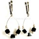 Earrings "Hematite necklace"-3