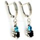 Earrings with blue and black Zirconia "Felicite"-1